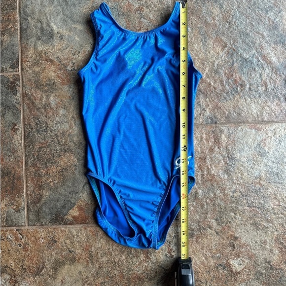 GK Iridescent Blue Leotard Adult XS - Picture 4 of 5